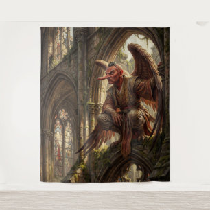 Tengu Perched in the Ruined Cathedral Tapestry