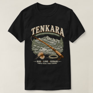 Tenkara – Vintage Japanese Fly Fishing Black T-Shirt