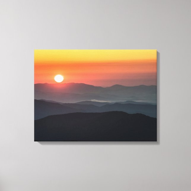Tennant Mt, Graveyard Fields area, sunrise Canvas Print (Front)