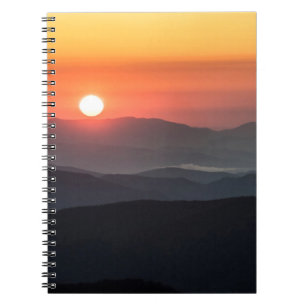 Tennant Mt, Graveyard Fields area, sunrise Spiral Notebook