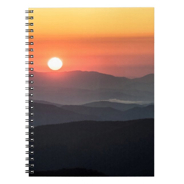 Tennant Mt, Graveyard Fields area, sunrise Spiral Notebook (Front)
