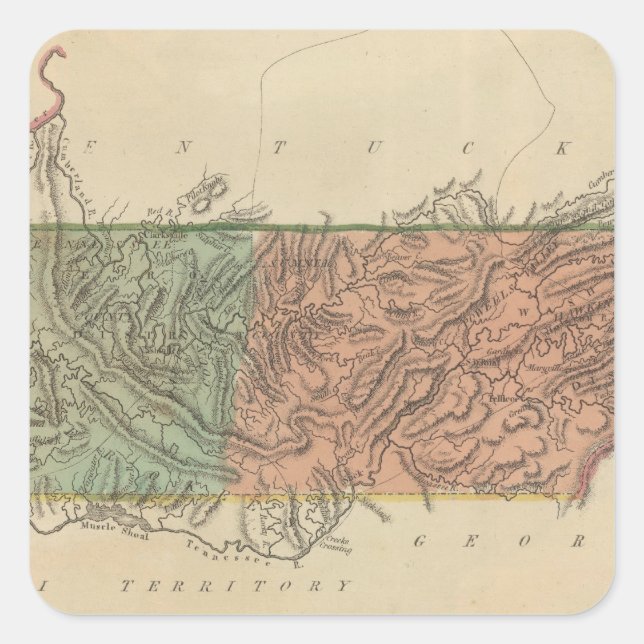 Tennessee 2 square sticker (Front)