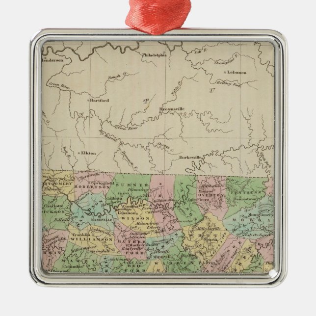 Tennessee 4 metal tree decoration (Front)