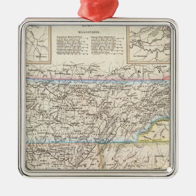 Tennessee 6 metal tree decoration (Front)