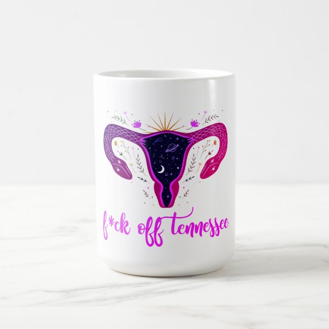 Tennessee Abortion Ban Celestial Uterus Protest  Coffee Mug (Center)
