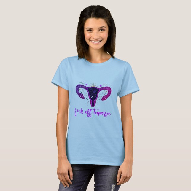 Tennessee Abortion Ban Celestial Uterus Protest  T-Shirt (Front Full)