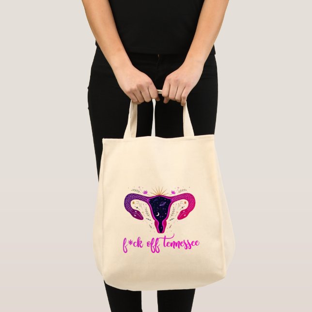 Tennessee Abortion Ban Celestial Uterus Protest  Tote Bag (Front (Product))