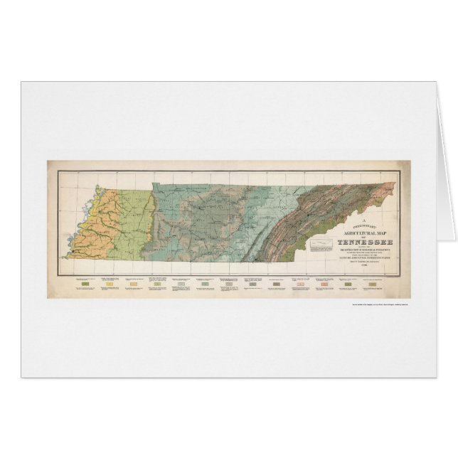 Tennessee Agriculture Map 1896 (Front Horizontal)