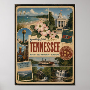 Tennessee Authentic Vintage Style Poster