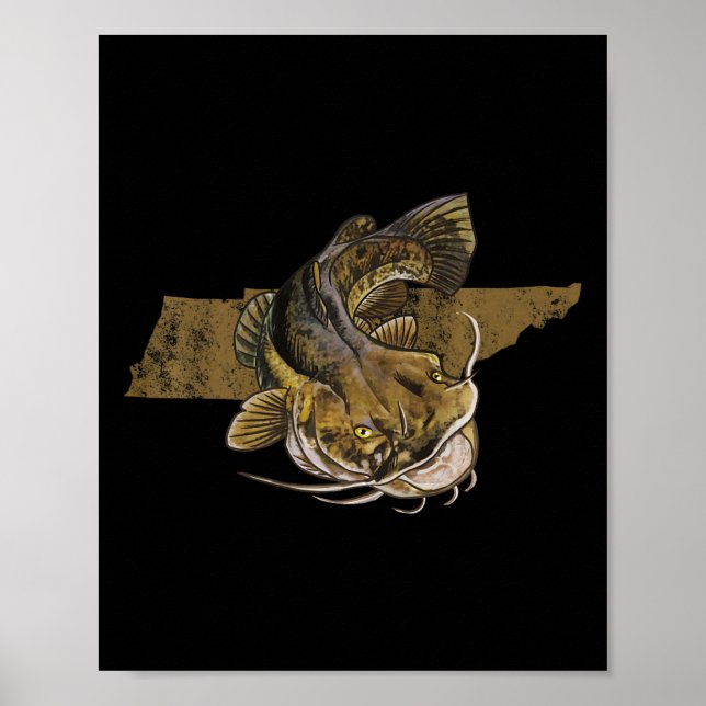 Tennessee Catfish Fishing Catfish  Poster (Front)