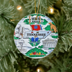 Tennessee ceramic tree decoration