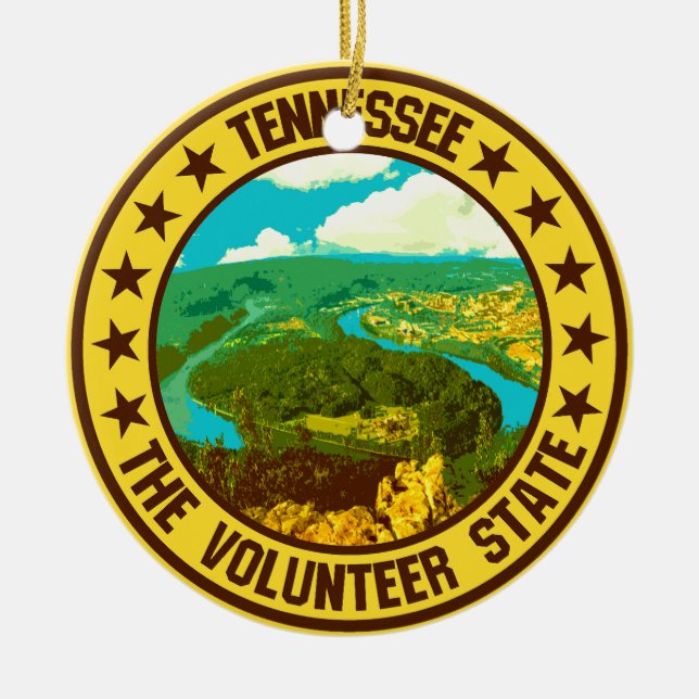 Tennessee Ceramic Tree Decoration (Front)