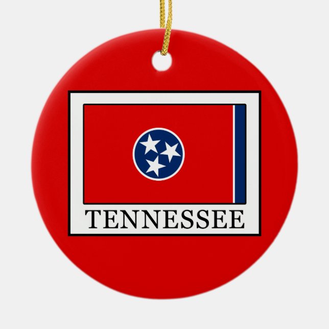 Tennessee Ceramic Tree Decoration (Front)