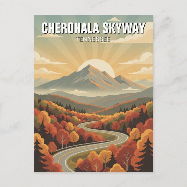 Tennessee Cherohala Skyway Souvenir Postcard (Front)