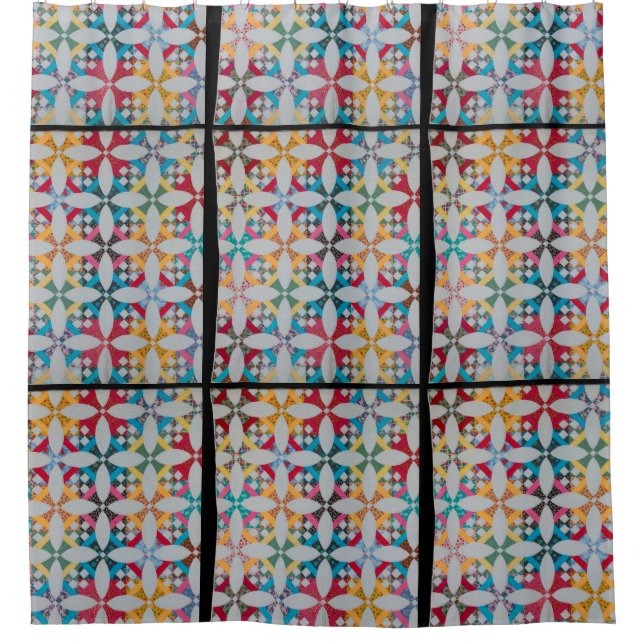 Tennessee circles quilt shower curtain (Front)