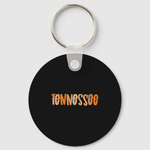 Tennessee Coquette Orange Chequered Bow Women Girl Key Ring