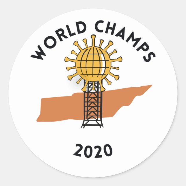 Tennessee coronavirus sticker (Front)