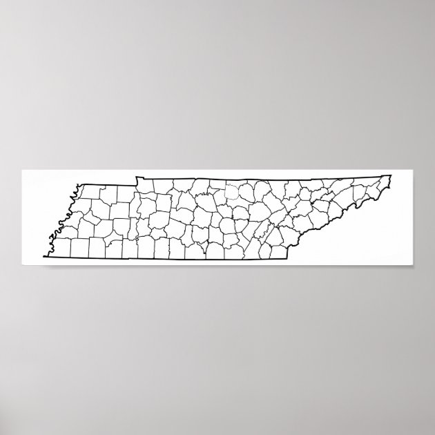 Tennessee Counties Blank Outline Map Poster Zazzle Co Nz   Tennessee Counties Blank Outline Map Poster R02530f3620c1453ab9adb66648c62493 Ebdcb 8byvr 630 