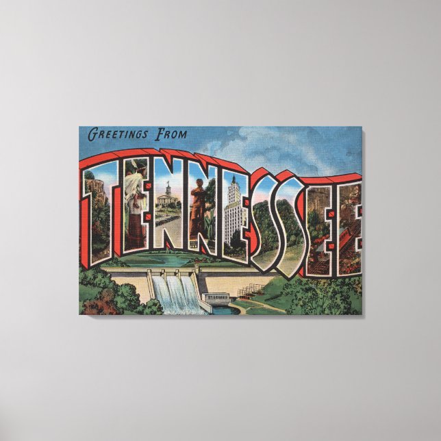 Tennessee (Dam)Large Letter ScenesTennessee Canvas Print (Front)