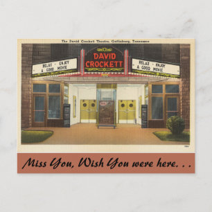 Tennessee, David Crockett Theatre, Gatlinburg Postcard