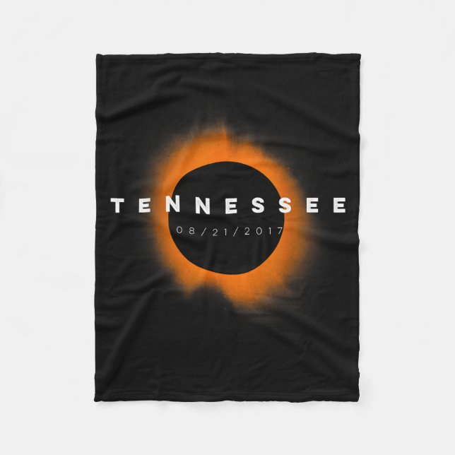 Tennessee Eclipse Tshirts Total Solar Illustration Fleece Blanket (Front)
