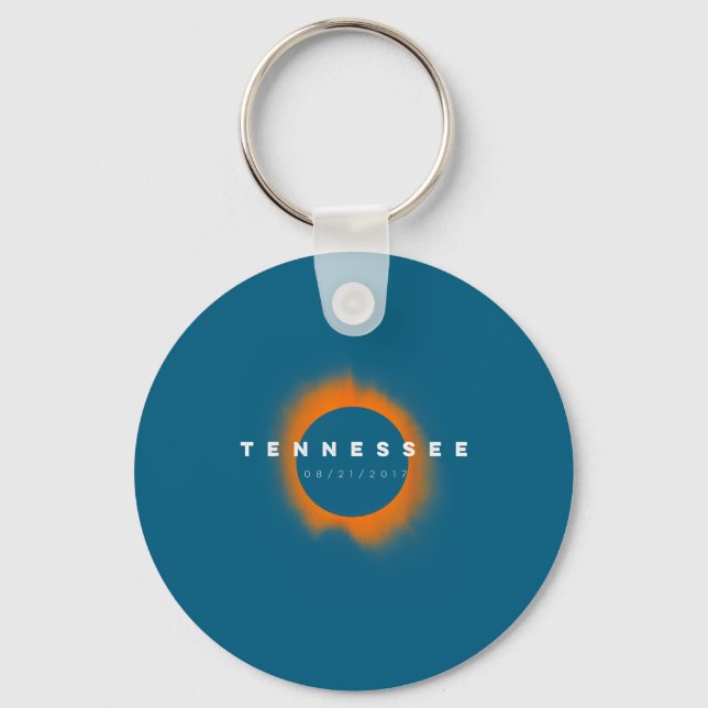 Tennessee Eclipse Tshirts Total Solar Illustration Key Ring (Front)