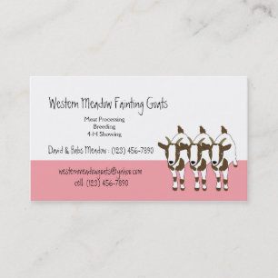 Tennessee Fainting Stiff Leg Goats Business Card