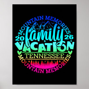 Tennessee Family Vacation Road Trip 2026 Mountain Poster