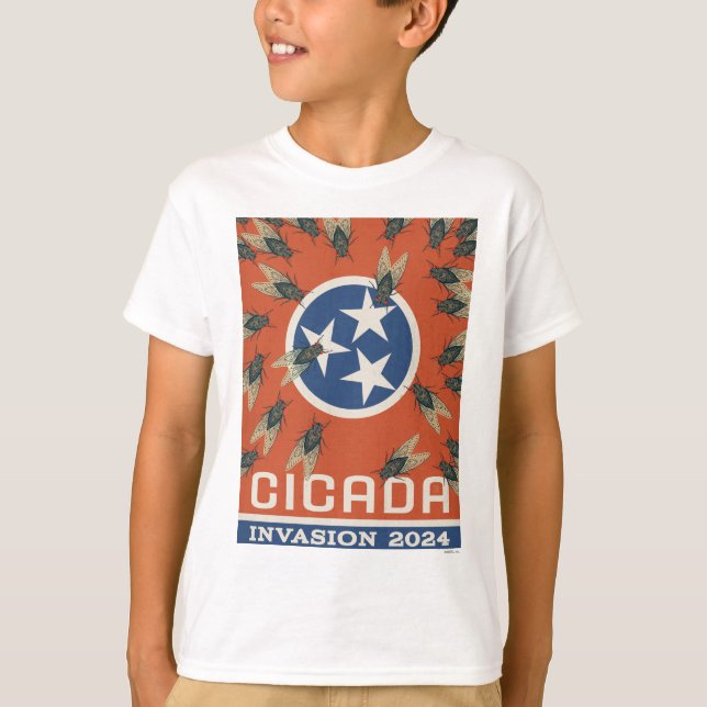 Tennessee Flag Cicada Invasion T-Shirt (Front)
