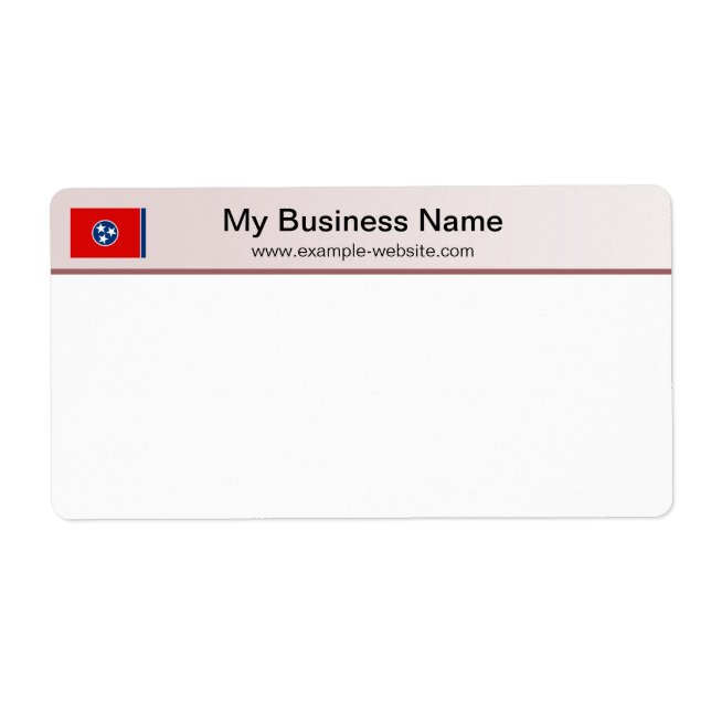 Tennessee Flag Header Shipping Label (Front)