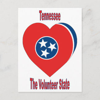 Tennessee Flag Heart Postcard