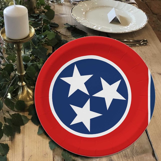 Tennessee Flag plates, party, sports, Tennessee Paper Plate (Creator Uploaded)