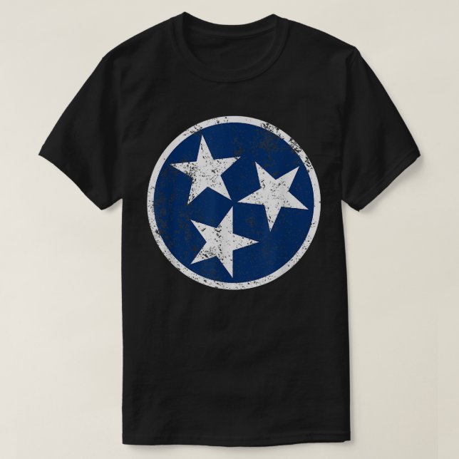 Tennessee Flag Star Logo Volunteer State Nashville T-Shirt (Design Front)