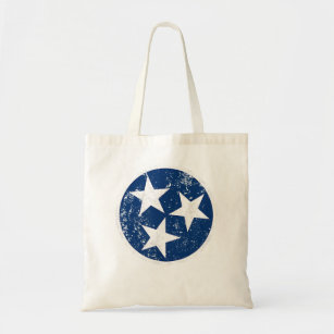 Tennessee Flag Star Logo Volunteer State Nashville Tote Bag