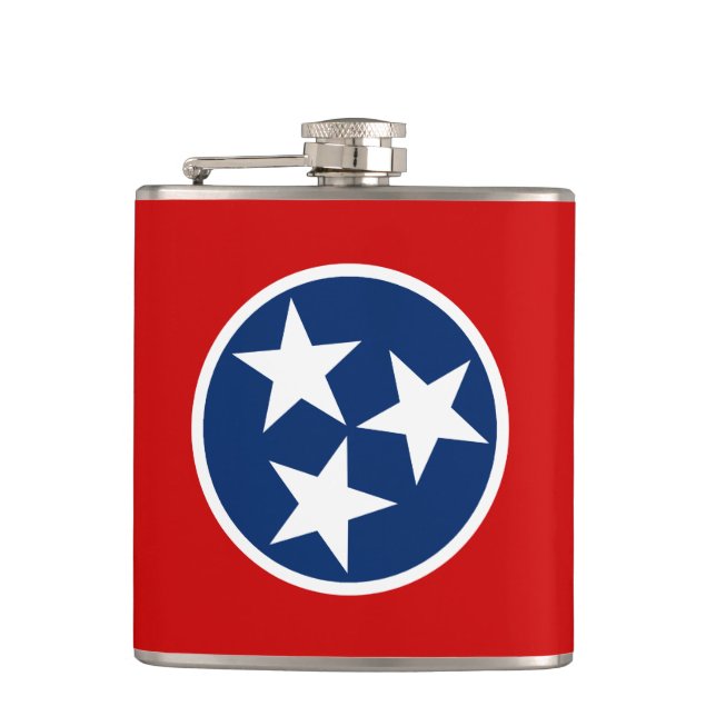 Tennessee Flag & travel Tennesse USA States/sports Hip Flask (Front)