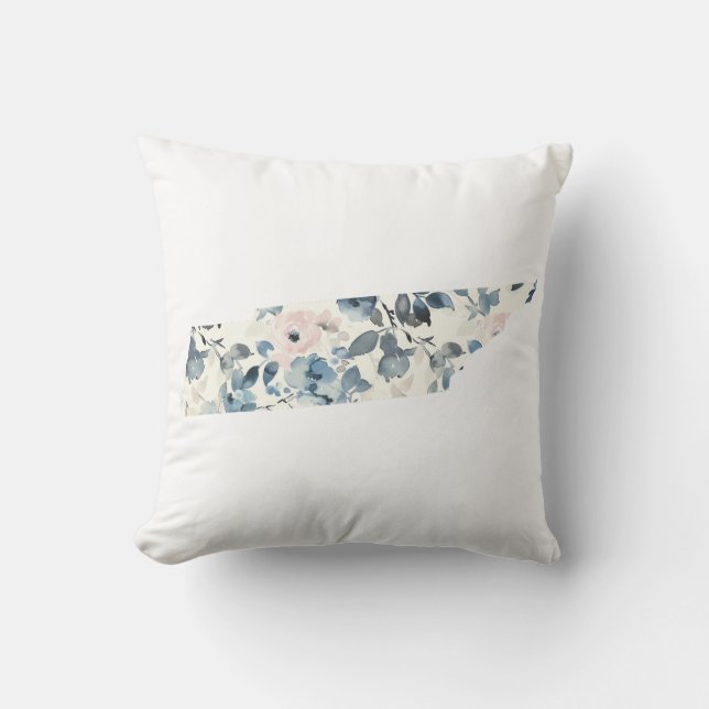 Tennessee Floral Throw Pillow (Front)