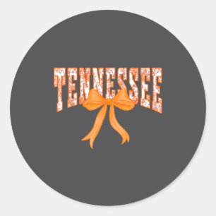 Tennessee Floral Women Girls Kids Cute Retro Coque Classic Round Sticker