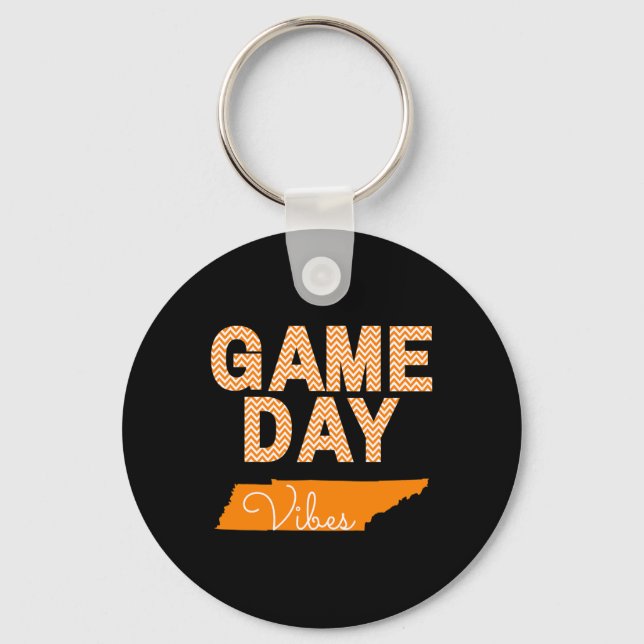 Tennessee Football Game Day Vibes Fall Tailgate  Key Ring (Front)