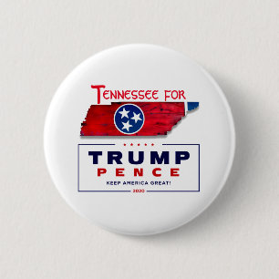 Tennessee for Trump Pence 2020 6 Cm Round Badge