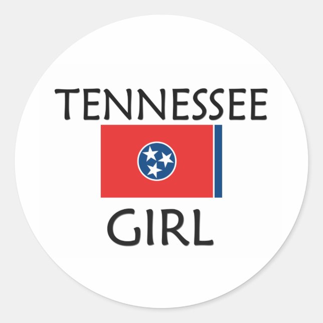 TENNESSEE GIRL CLASSIC ROUND STICKER (Front)