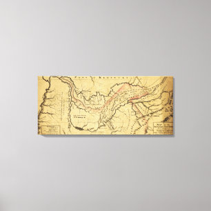 Tennessee GovernmentPanoramic MapTennessee Canvas Print