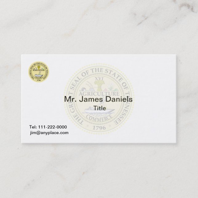 Tennessee Great Seal Business Card (Front)