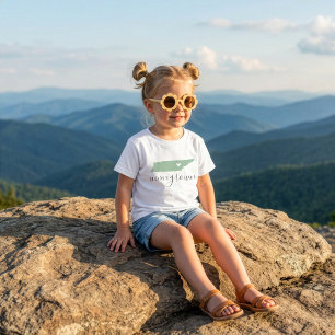 Tennessee Home Grown Editable Colours State Map Baby T-Shirt