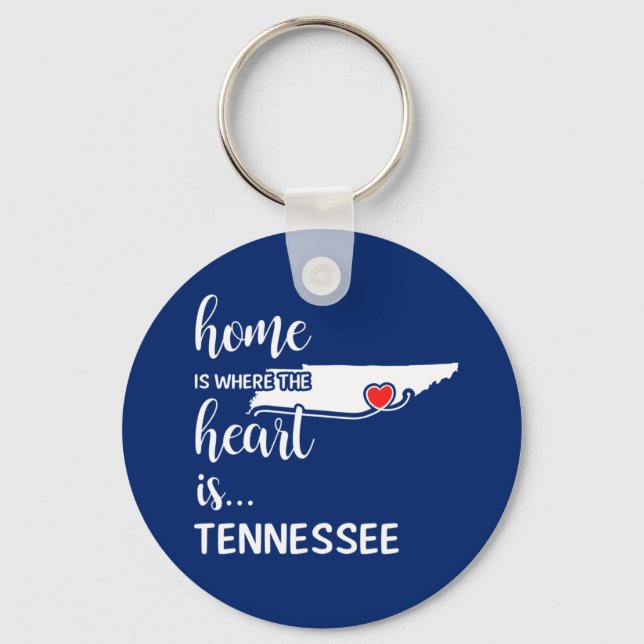 Tennessee home is where the heart is key ring (Front)