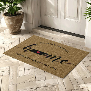 Tennessee Home State Personalised Doormat