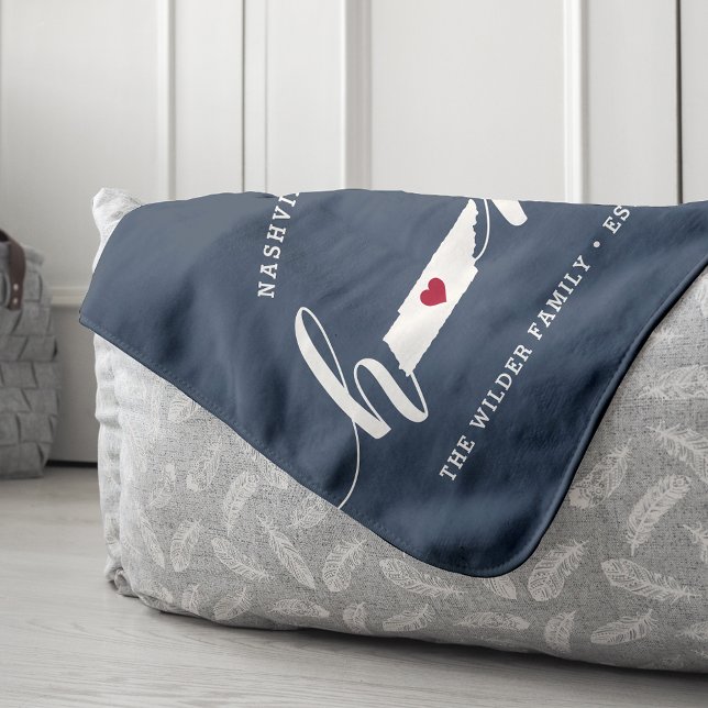 Tennessee Home State Personalised Sherpa Blanket (Creator Uploaded)
