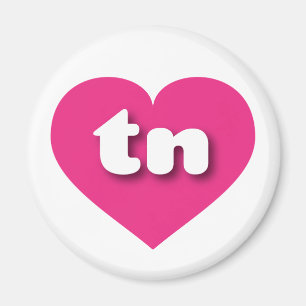 Tennessee hot pink heart - I love tn Magnet
