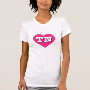 Tennessee Hot Pink Heart - I love TN T-Shirt