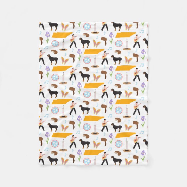 Tennessee Icons Fleece Blanket (Front)