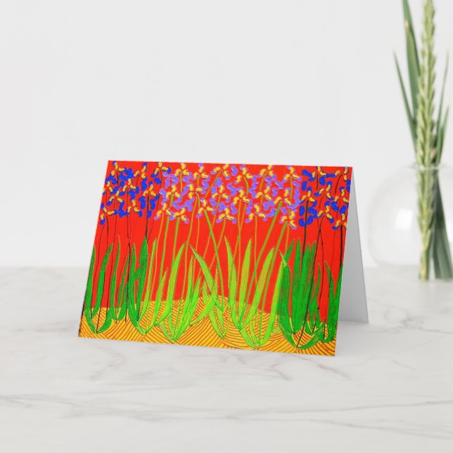 Tennessee Irises at Sunset Card (Front)